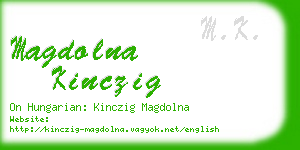 magdolna kinczig business card